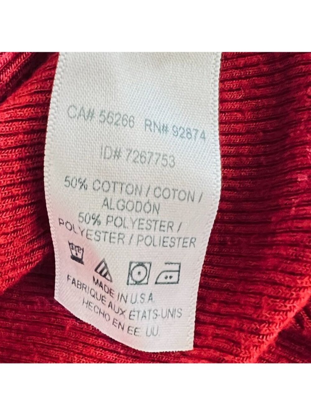 Oxblood Red Ribbed Long Sleeve Soft Stretch Fitted Layering Tee Minimalist Sz S - Picture 6 of 11